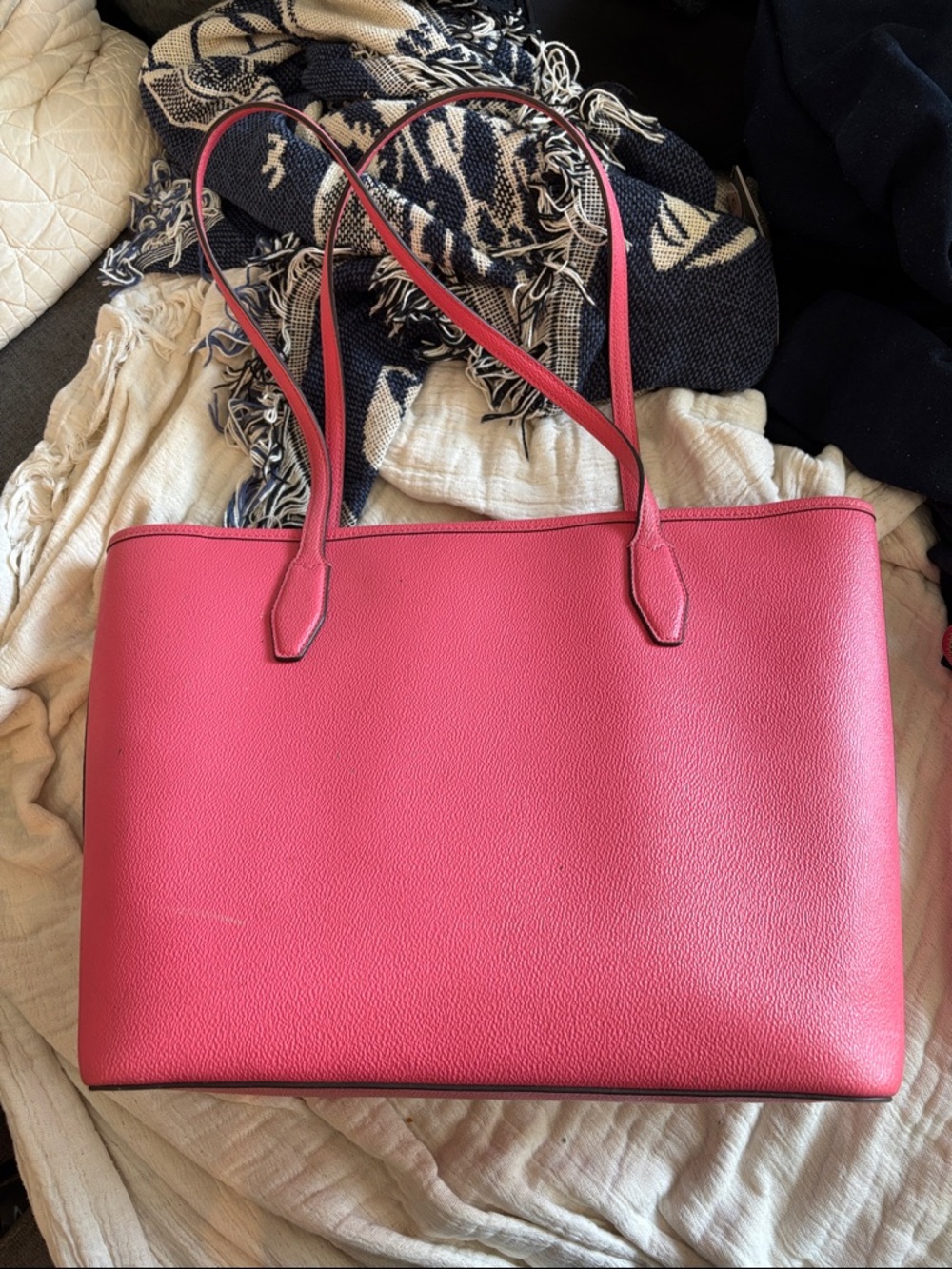 Pink Kate Spade Leather Tote Bag Purse - Picture 2 of 4